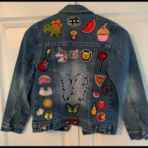 Small Miss Teen custom patches Jean jacket